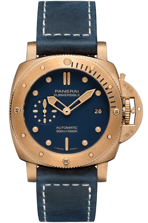 panerai bronzo blu